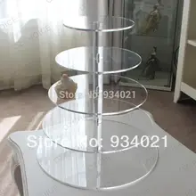 5 ярусов акриловая подставка для кекса/торта, акриловый держатель для торта