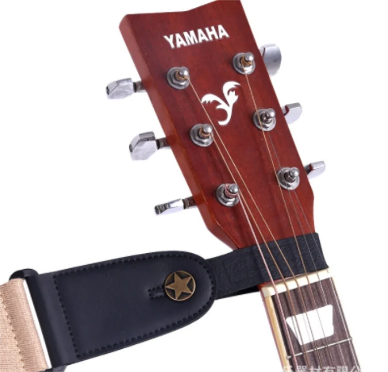 Classic Guitar Bass Leather Guitar Strap Holder Button Stringed