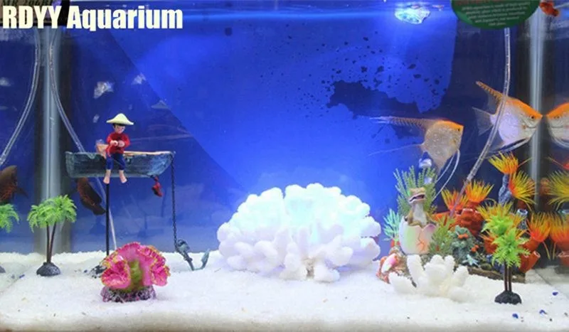 Высокая Моделирование Искусственный завод аквариум пейзаж Декор Трава Fish Tank Животные Коробка орнамент трава Главная Декоративные цветы