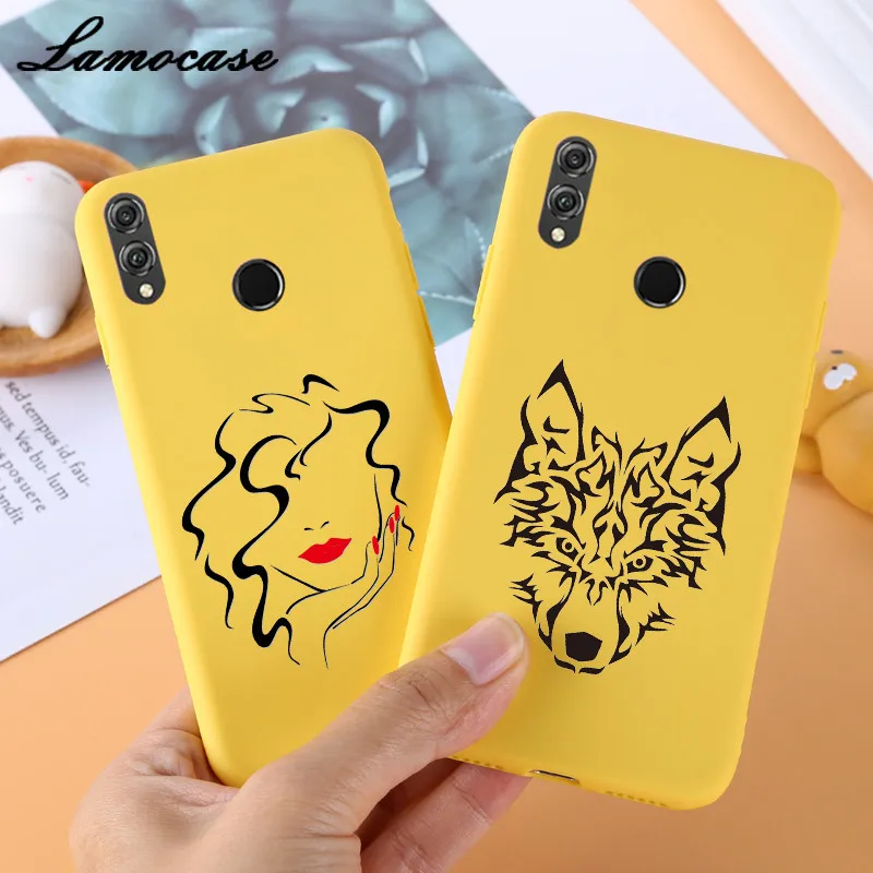 For Huawei Honor 8X Case Full Protection Soft Silicone Matte Cover Honor 8X Max Honor8X Phone Case Funny Cartoon Animals Print