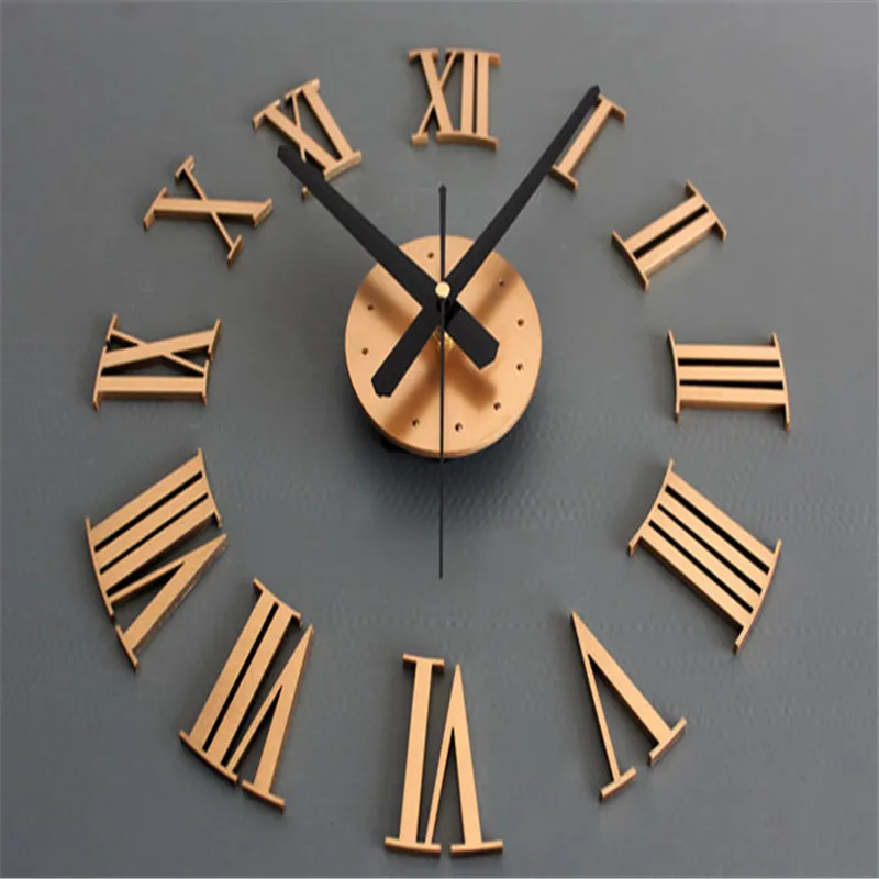 2016 DIY Luxury 3D Wall Clock Large Size Surface Home Decoration Art Clock Home Decoration