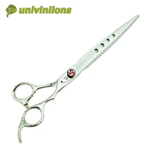 Univinlions 8 дюймов 440C ножницы для кошек грумер японские прямые ножницы для собак Ножницы для ухода за собакой ножницы для ухода за домашними животными ножницы для стрижки животных