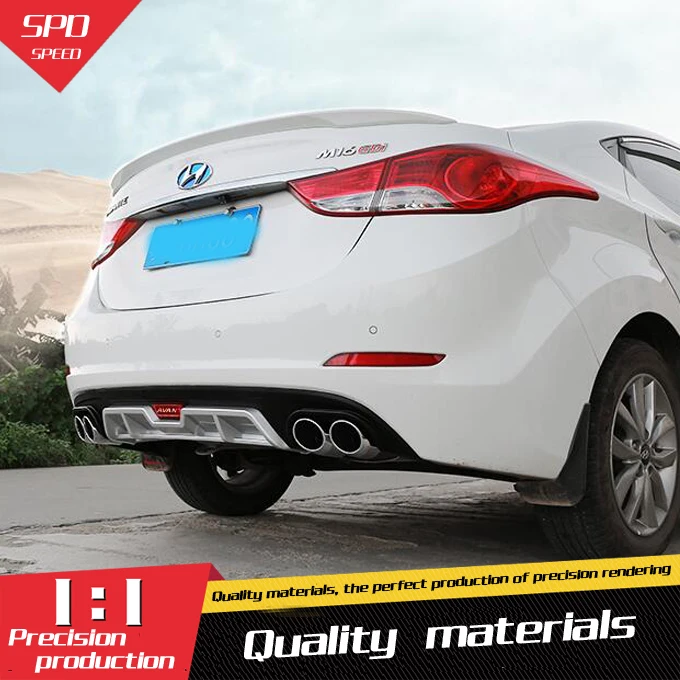 

For Elantra Rear NEW ABS Rear Bumper Diffuser Bumpers Protector For 12 Elantra Body kit bumper rear lip rear spoiler