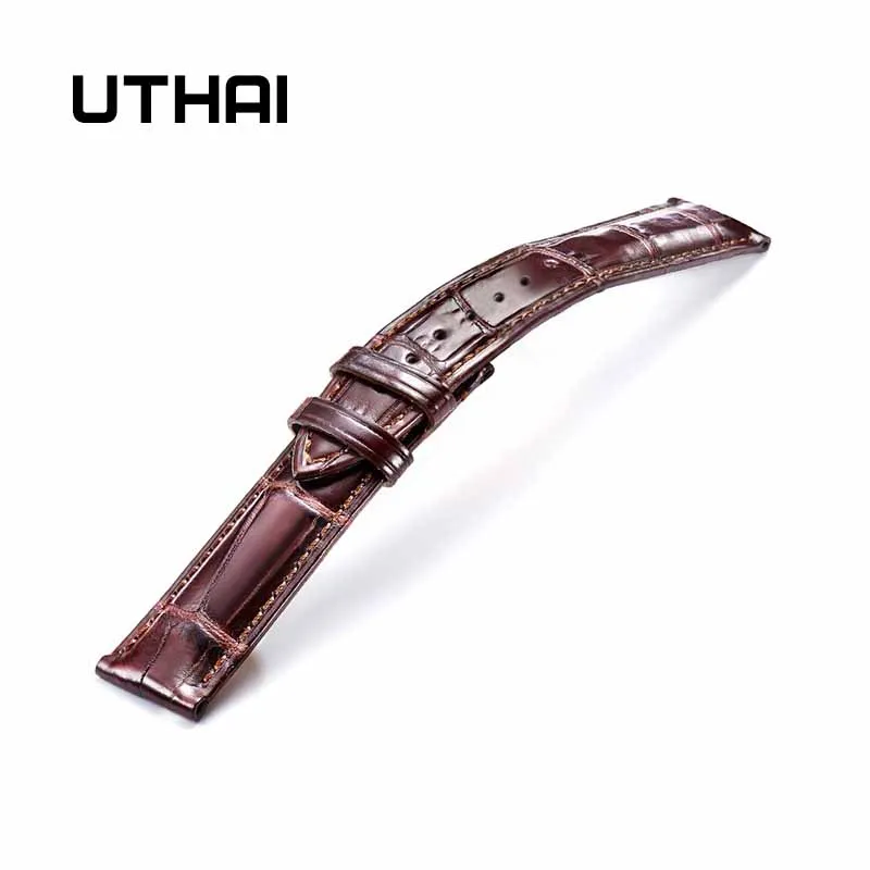 Ремешок UTHAI Z03 из крокодиловой кожи для мужских и женских часов 12/14/16/18/19/20/22 / 24