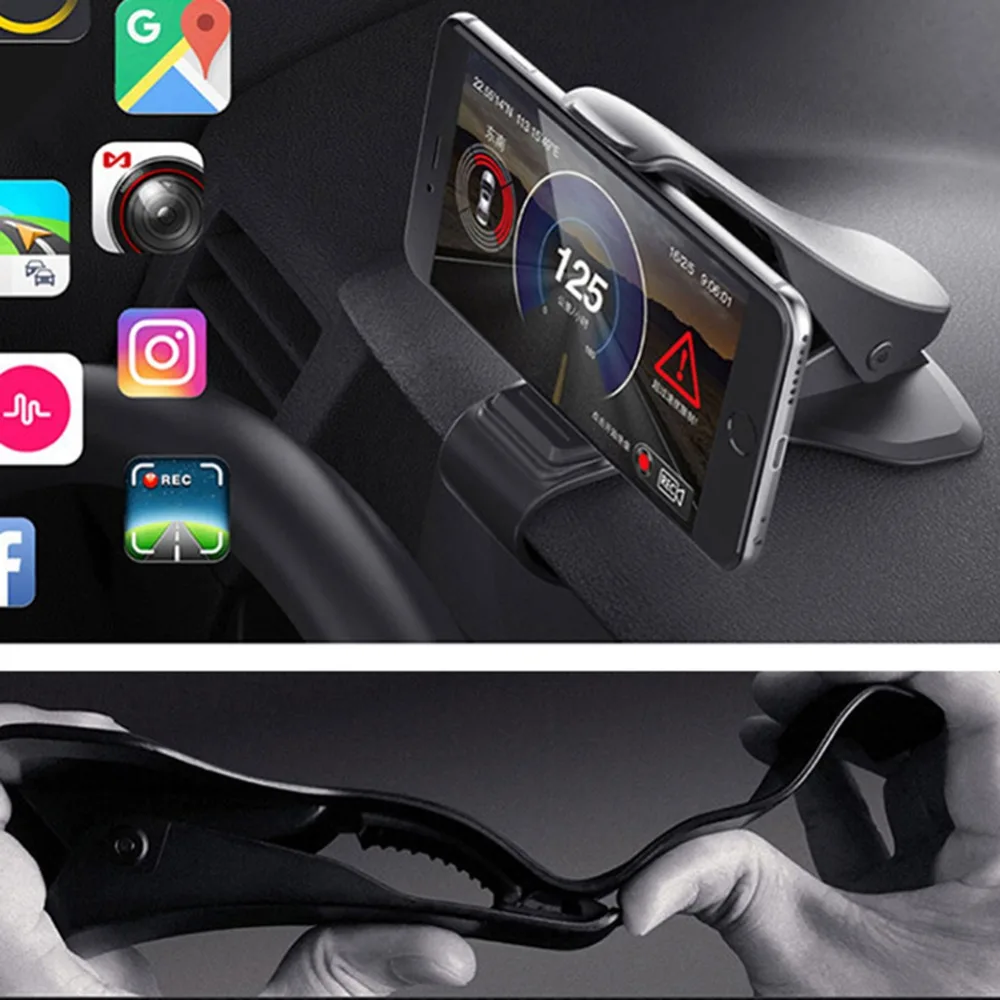 Вращающийся на 360 градусов держатель для приборной панели автомобиля зажим крепление подставка для смартфона автомобиля GPS Держатель с подставкой Аксессуары