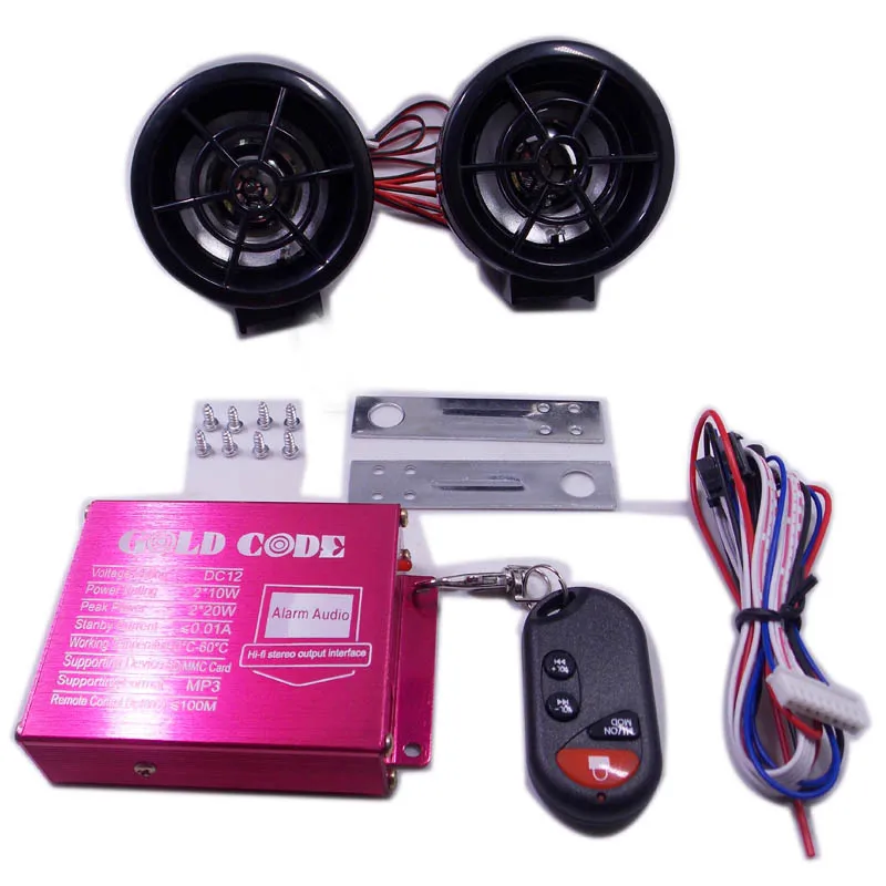 Motorcycle Scooter MP3 Music Player Audio System FM Radio TF Card USB