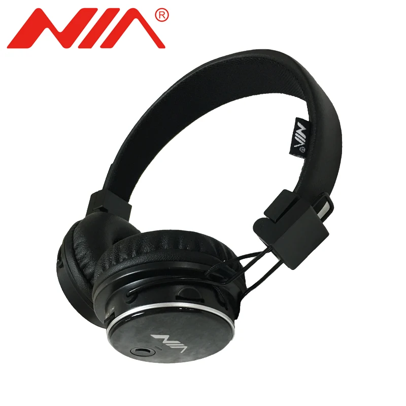 

NIA Q8 Wireless Bluetooth Headphone Foldable Stereo Headsets with Mic Sport Earphone Support TF Card FM Radio