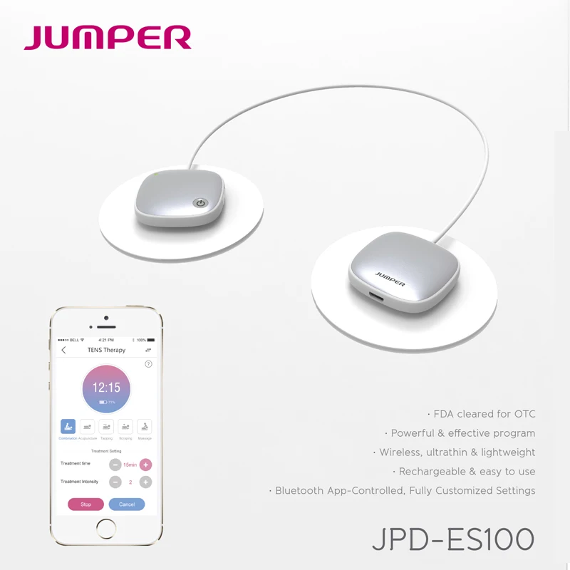 JUMPER Health Care Tool Mini TENS Therapy Device muscle stimulator Massager Electroacupuncture therapy machine JPD-100ES    (8)