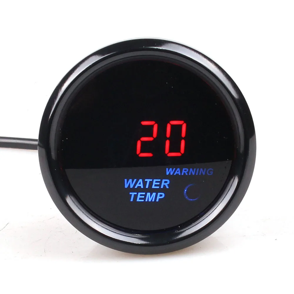 2/" 52mm New Red Digital Auto Car Water Temp Gauge Temperature Meter With Sensor