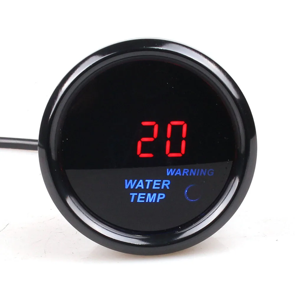 

2 inch (52mm) Red Digital Car Water Temp Gauge Auto Water Temperature Meter with Sensor