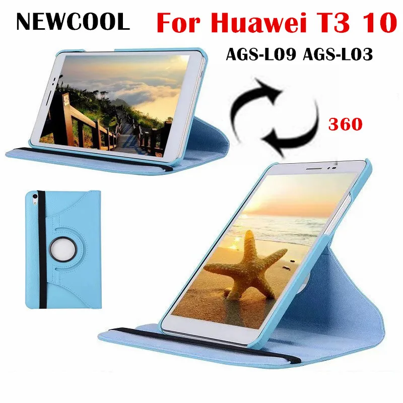 

For Huawei t3 10 360 Degree rotating Folio PU Leather Case Flip Cover For Huawei MediaPad T3 10 AGS-L09 AGS-L03 9.6 tablet Case