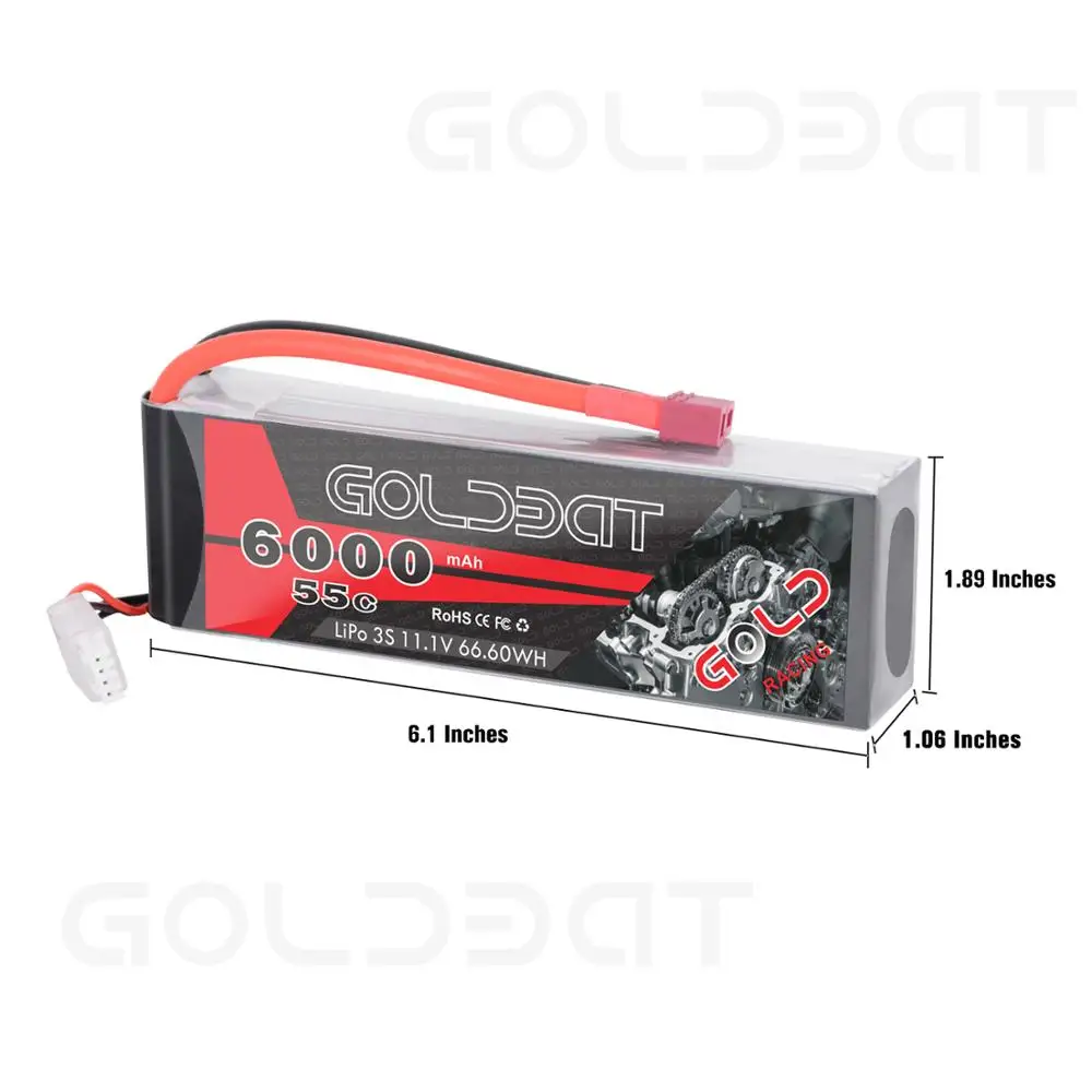 Аккумулятор GOLDBAT 11 1 В lipo для радиоуправляемого автомобиля 6000 мАч 3S