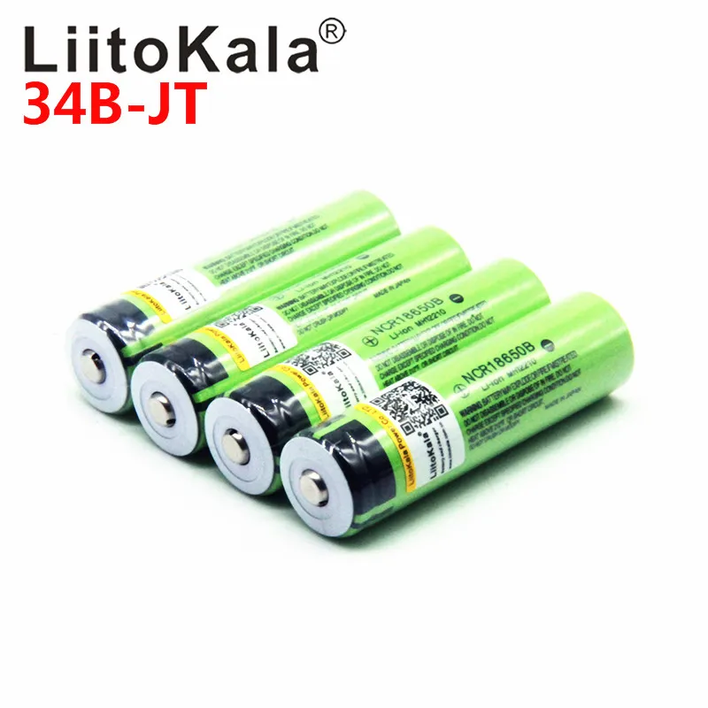 4 шт LiitoKala 3,7 V NCR 18650B 3400 3400mAh Аккумуляторы для внешнего аккумулятора для фонарика