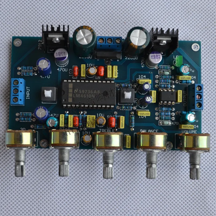 Hi Fi аудио усилитель тональности LM4610 tone + плата предварительного усилителя