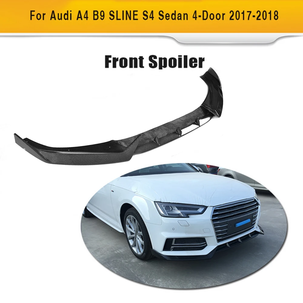 Углеродное волокно передний спойлер для автомобиля протектор Audi A4 B9 SLINE S4 Седан 4