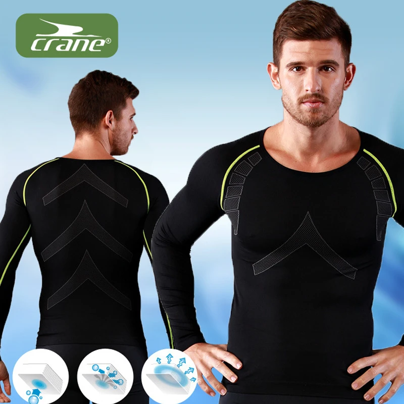 Crane Long Sleeve Tight Shaper Shirt Men Anti Sweat Quick Dry Seamless Sportswear Cycling Running Sport Shirt Ma32 Freeshipping T Shirts Aliexpress