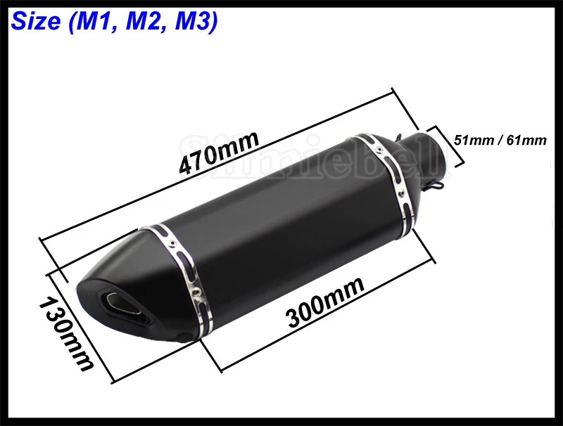 Впускной 51 мм 61 мм Akrapovic выхлопной мотоцикл Escape Moto для Tmax Nmax XMAX NC750X CRF 230 Z900 Z1000 F800 PCX MSX 125