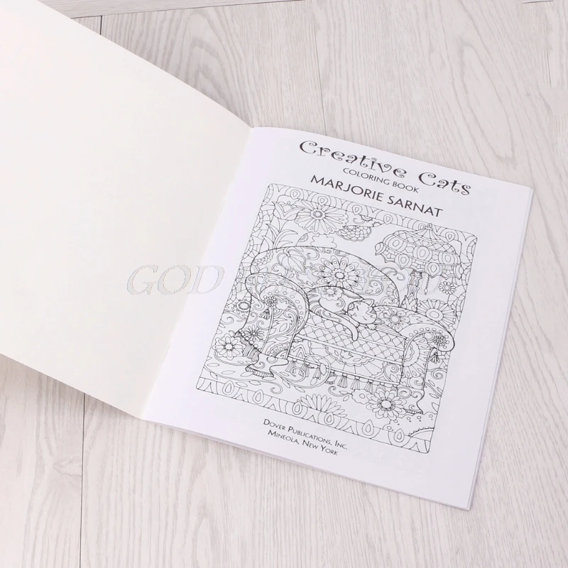 24 Pages Creative Cat Coloring Book Kill Time Painting Drawing Book For Children