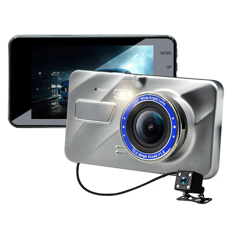 Новый видеорегистратор с двумя объективами Автомобильный камера Full HD 1080P 4 дюйма