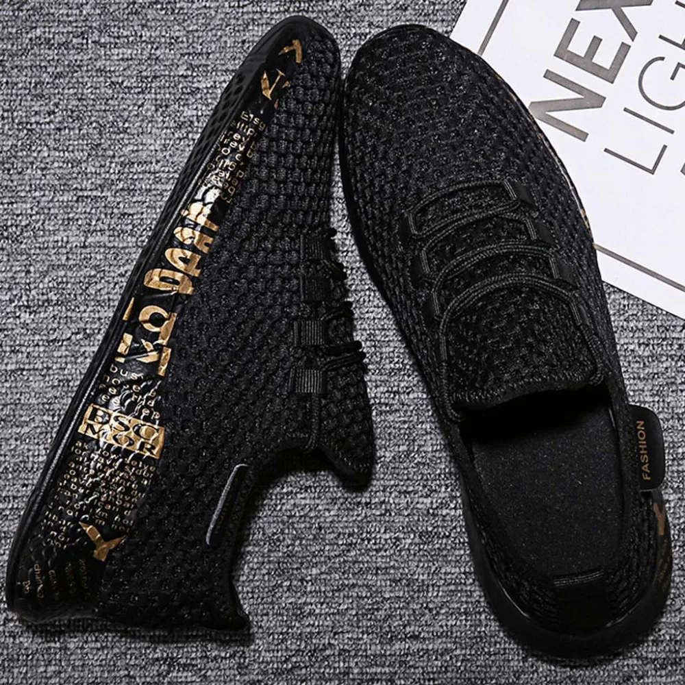 2019 Summer men's flying woven mesh breathable sports shoes platform lightweight non-slip comfort sneakers homens for male 40J14 (22)