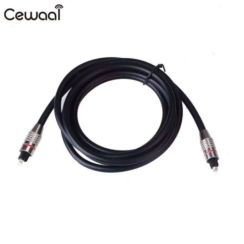 Cewaal Digital Audio Link Cable Connector Optical Fiber 2 Meters OD 5
