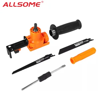 

ALLSOME Reciprocating Saw Attachment Adapter Change Electric Drill Into Reciprocating Saw for Wood Metal Cutting HT2611