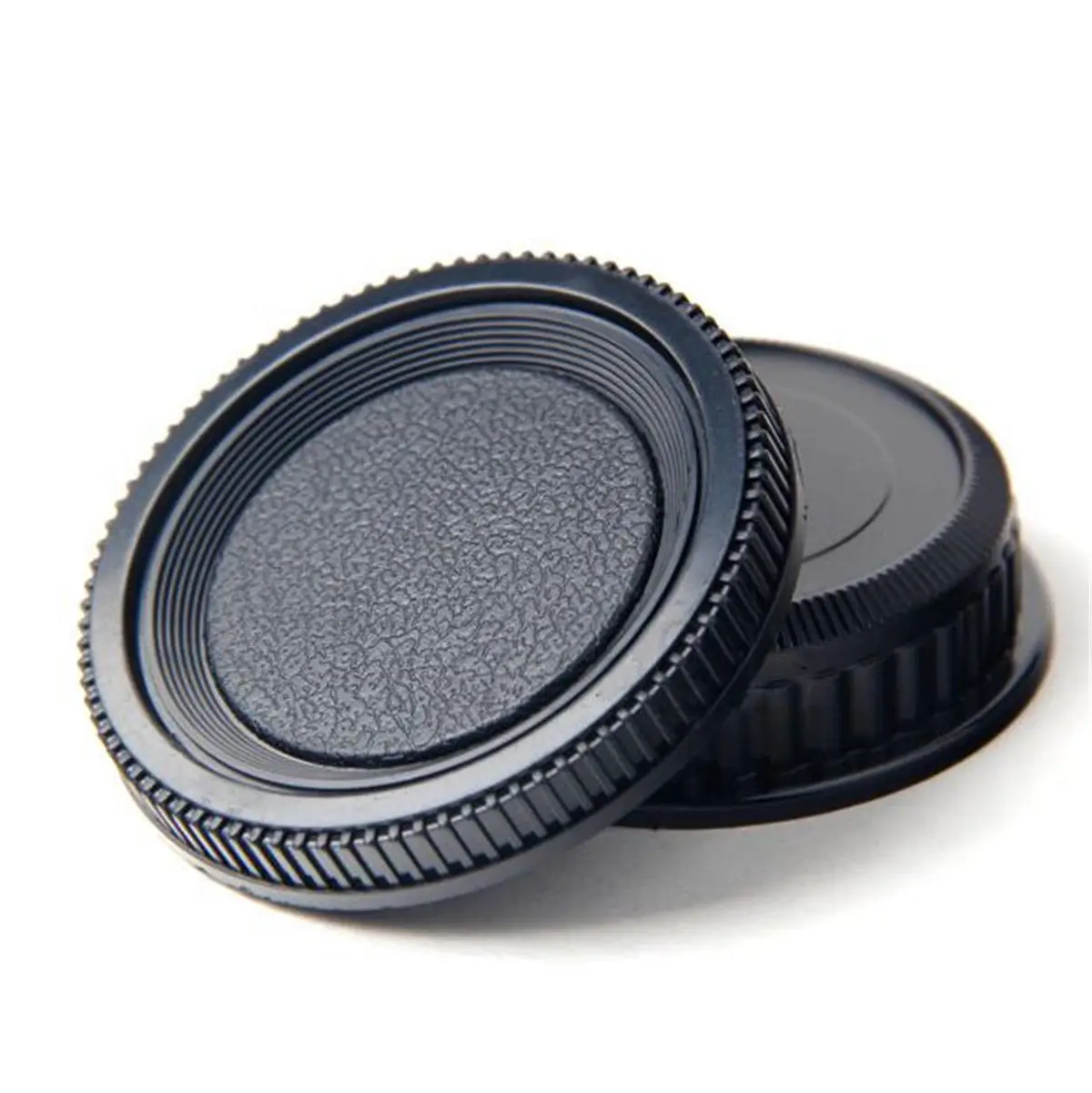 

2 set Plastic Rear Lens and Body Cap Cover for Pentax K PK Camera Black
