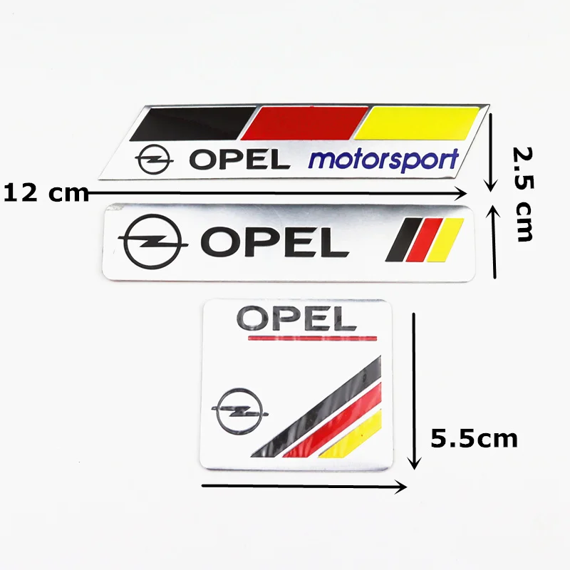 3 шт. наклейки для украшения автомобиля логотип 3D алюминиевая эмблема значок наклейка для Opel Astra H G J Corsa Insignia Antara Meriva Zafira