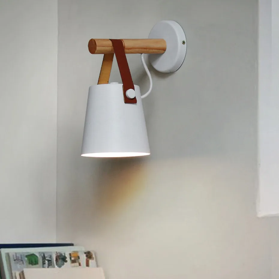 Madeira do Vintage Conduziu a Lâmpada de Parede Luzes de Parede de Cabeceira Nordic Loft Quarto Corredor Hotel 110-240v Decoração Luzes & Iluminação 16 Luzes e Iluminação