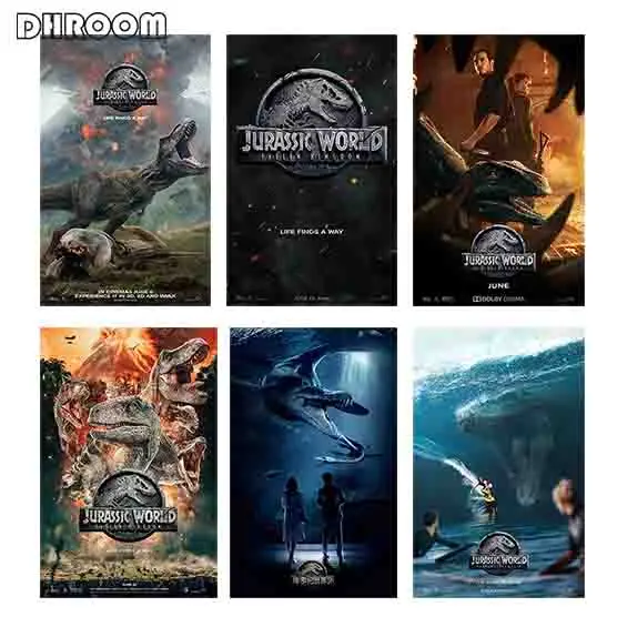 Jurassic World Fallen Kingdom Hot Movie Art Silk Canvas Poster 13x20 32x48 inch