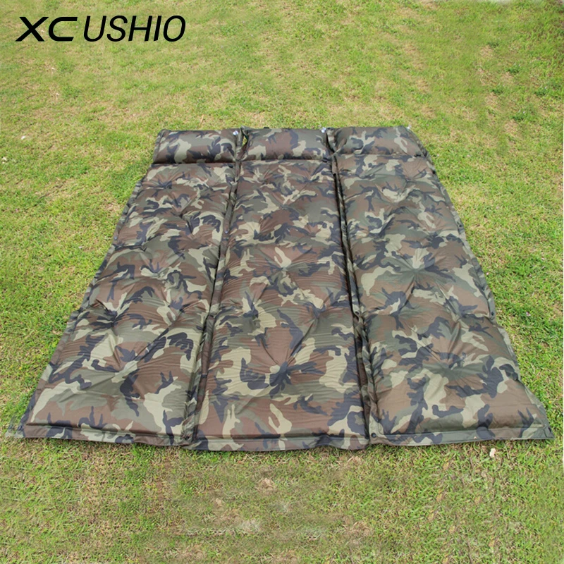 

1x Joinable Automatic Inflatable Cushion Moisture-proof Mattress Outdoor Camping Thickened Mat Large Tent Military Sleeping Pad