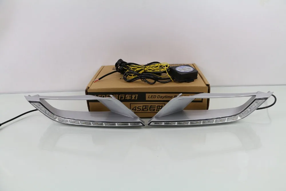 

eOsuns LED daytime running light DRL for ford ranger 2015-16, wireless switch, yellow turn signal, dim control, Square fog hole