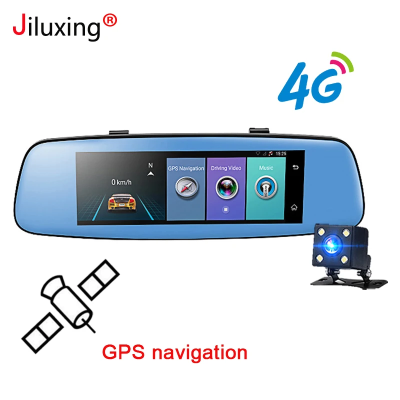 Jiluxing D04S 7.84\ 4G WIFI rearview mirror cameras GPS navigation Car DVR ADAS Android 5.1 Bluetooth Dash cam Video Recorder