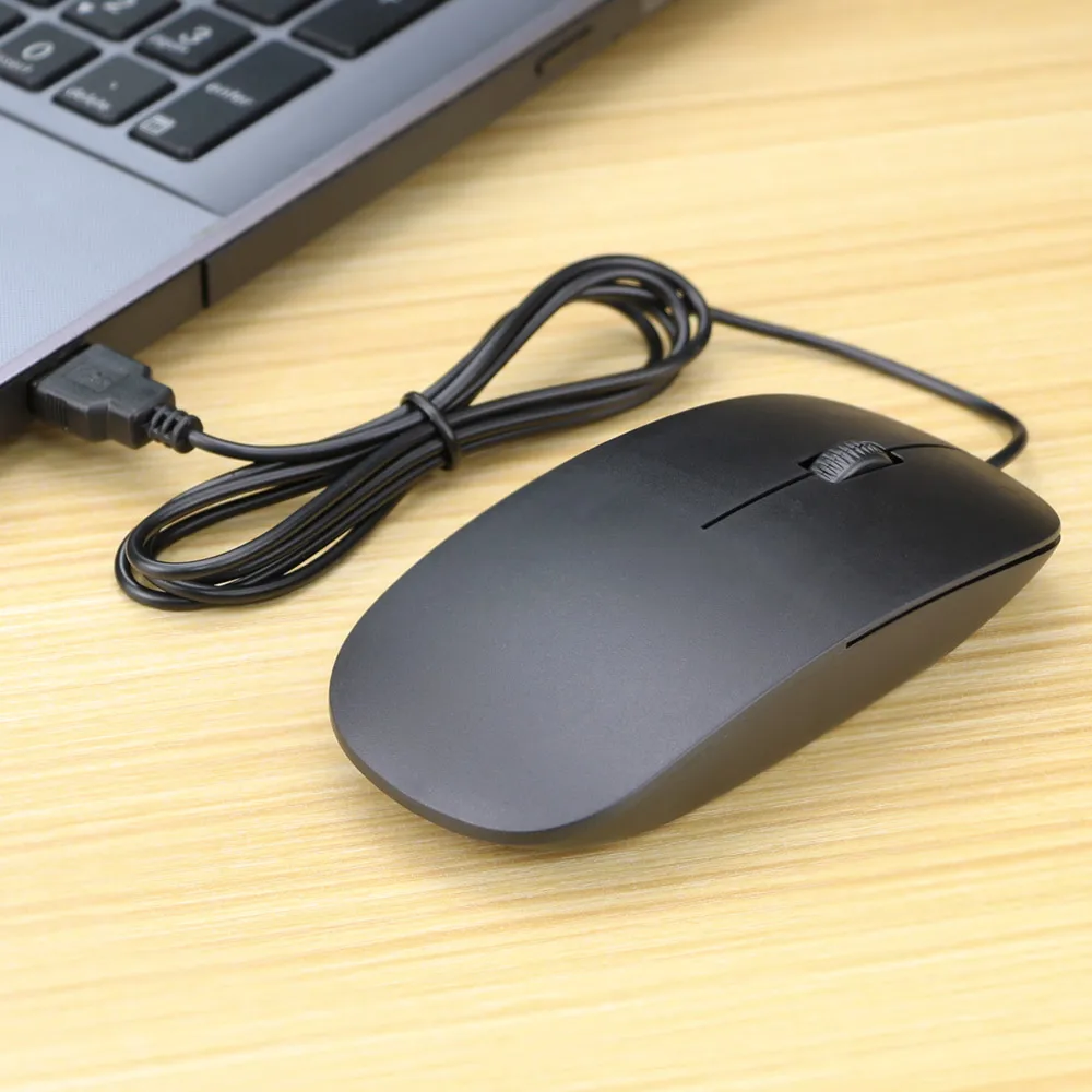 Ультратонкая игровая мышь с 3 кнопками оптическая 3D роликовая USB 1200DPI проводная