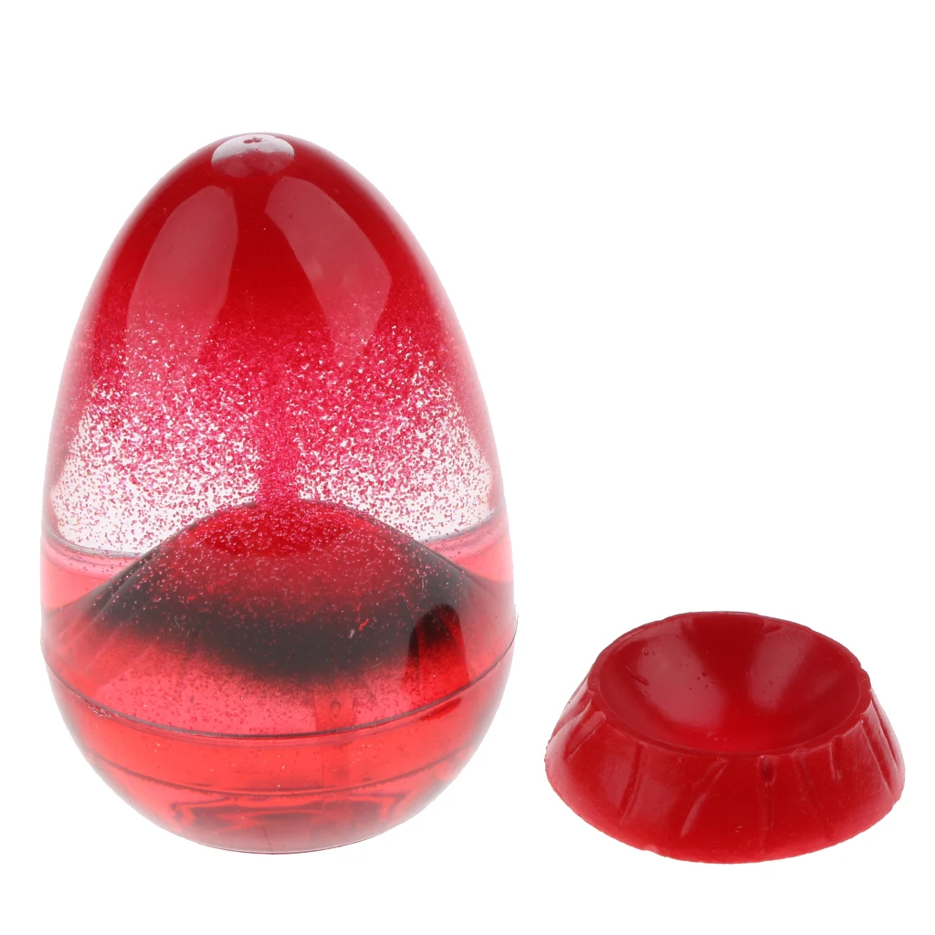 Cute and Fun Egg Volcano Eruption Liquid Hourglass Sand Timer Home/Office Desk Accessories Decoration 