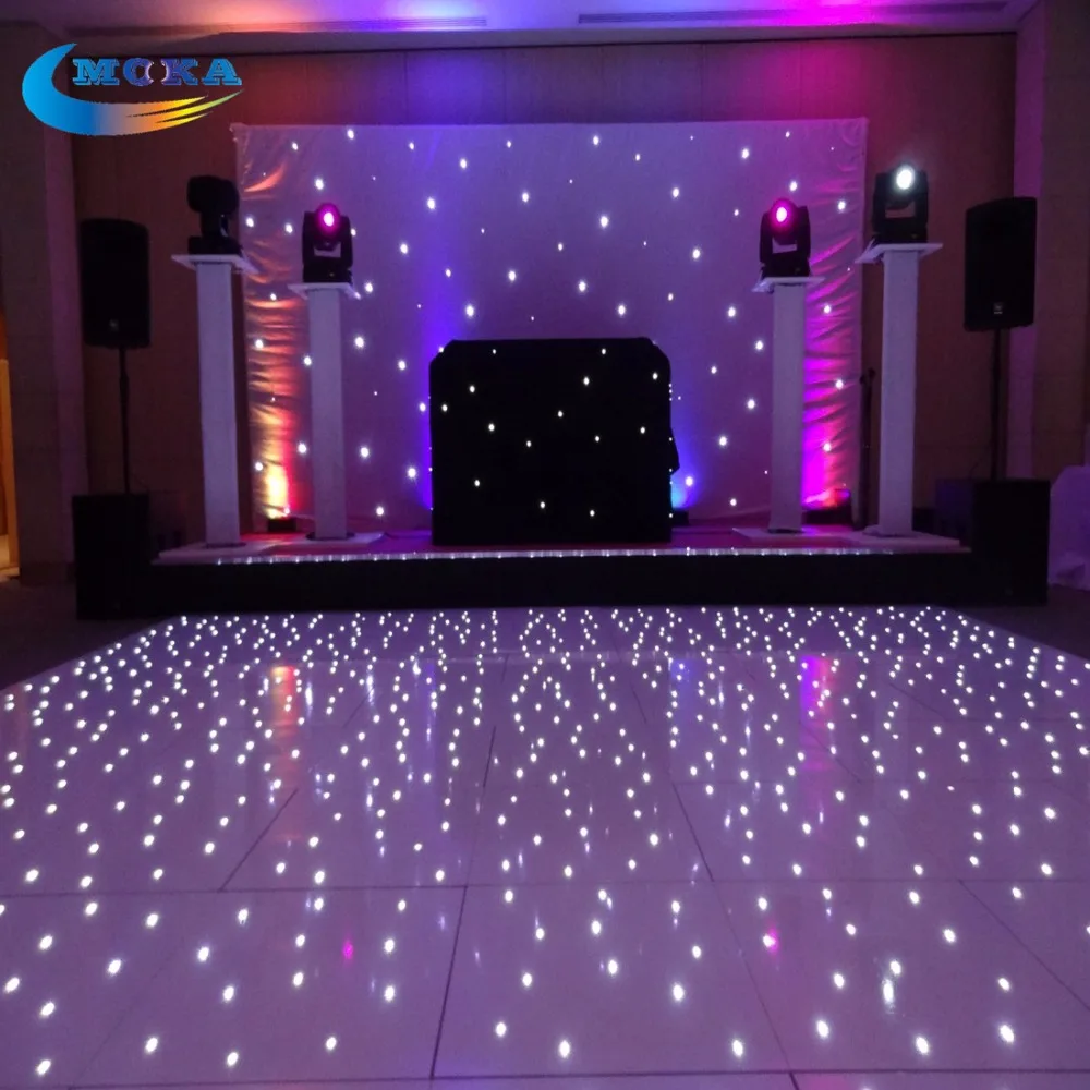 16X16 ft White/RGB DMX Stage Lighting led dance floor Portable Led