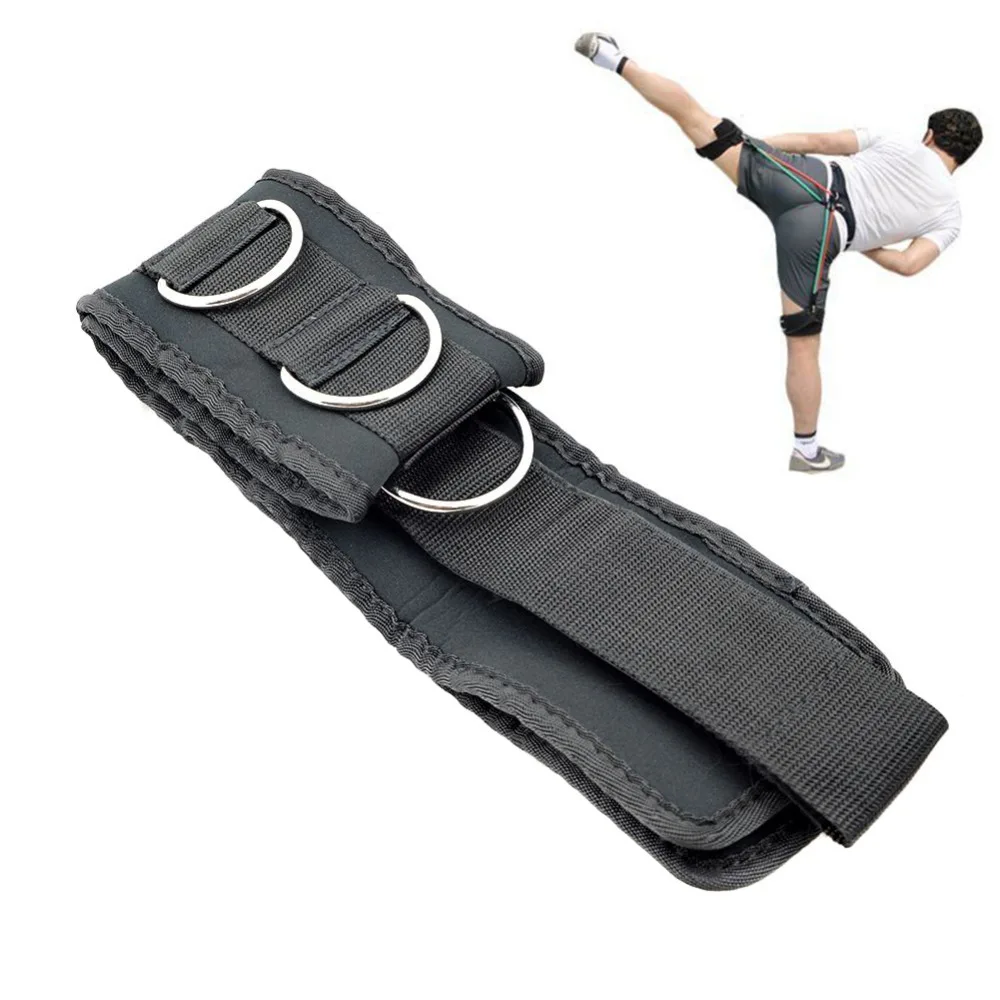 Fitness Adjustable Padded Jump Training Belt Resistance Band 5D Ring