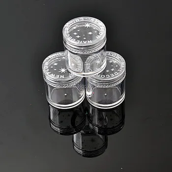 

10g Clear Plastic Jar With Clear Lid Small Round Cream Bottle 10ml PS Cosmetic Container Pot Makeup Sample Jar Vials F2017288