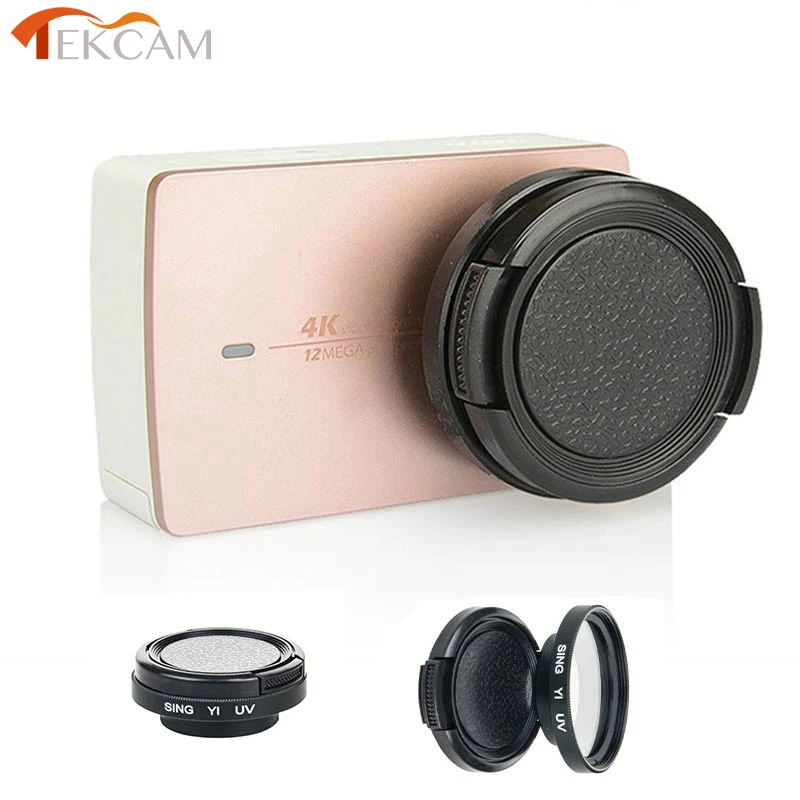 Tekcam For xiaomi yi 4K action sport camera 37mm UV filter lens+lens