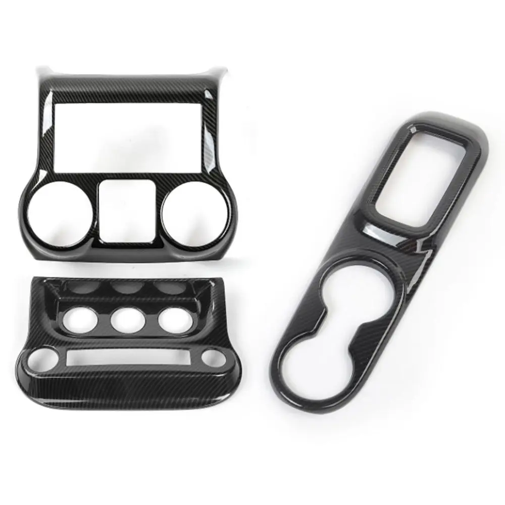 

Carbon Fiber Car Console Center Dashboard Control Panel Cover Trim For Jeep Wrangler 2011-2016 Automobiles accessories sticker