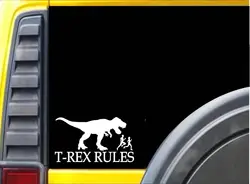 T-Rex rules J791 6 "стикер наклейка динозавр стикер на окно