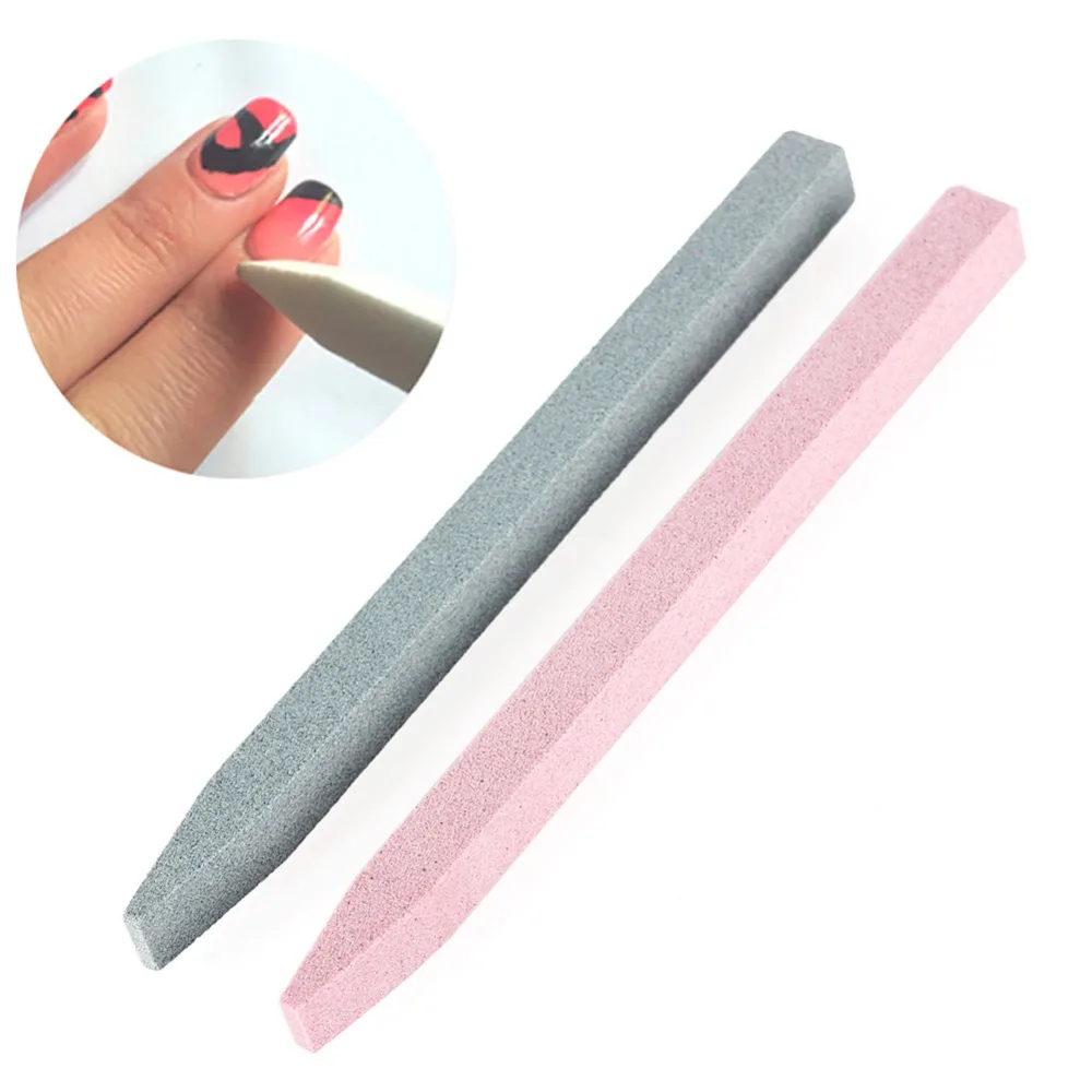 Stone Nail File Buffer Sanding Block V shaped Nail Grinding Blocks