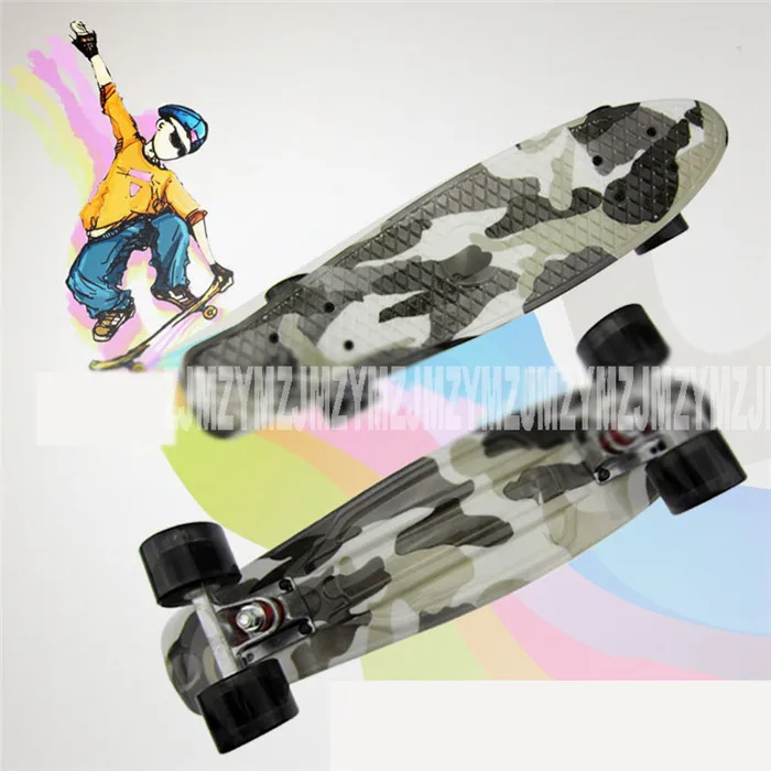 Цветной Графический Печатный 22 дюймов скейтборд-крейсер мини-пластиковый скейт доска Ретро Лонгборд Открытый Взрослый/детский скутер - Цвет: Spot