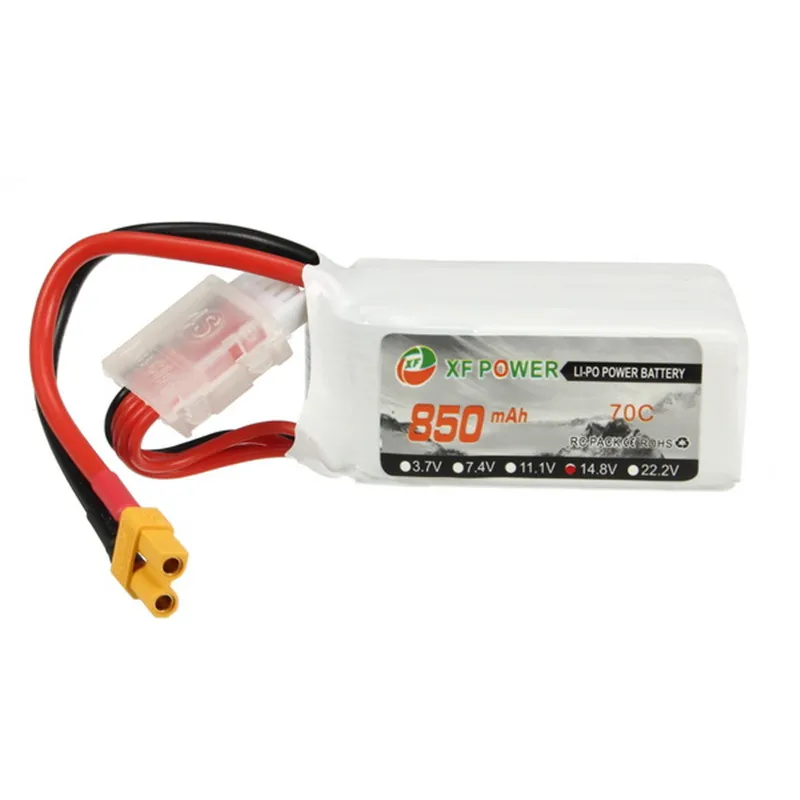 Перезаряжаемые Lipo Батарея XF Мощность 14 8 V 850 мА/ч 4S 70C XT30 штепсельной вилки |