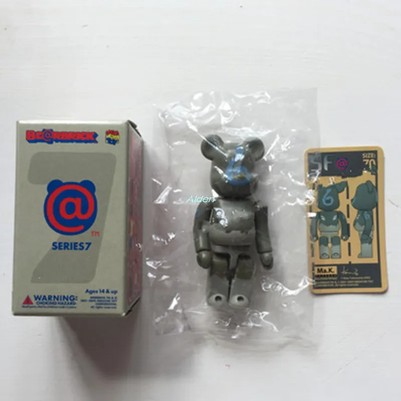 

3" Be@rbrick Kaws BB BRIAN 100% Bearbrick Gloomy Original Fake ARTIST BASIC PVC Action Figure Collectible Model Toy BOX 7CM Z915