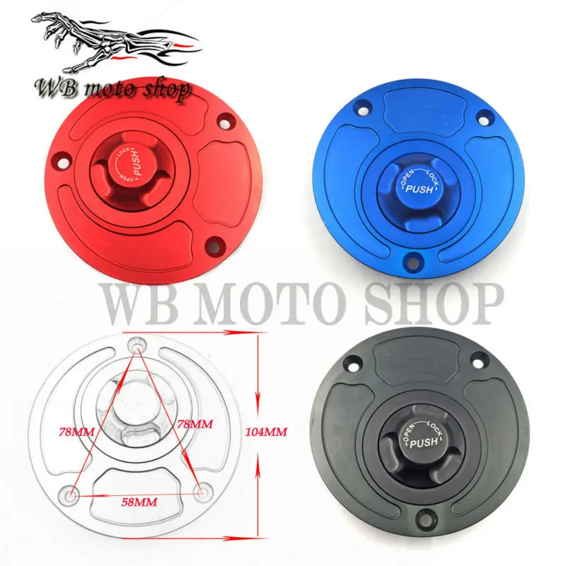 Motorcycle Fuel Gas CAPS tanks Cover Tank Cap With Rapid Locking For