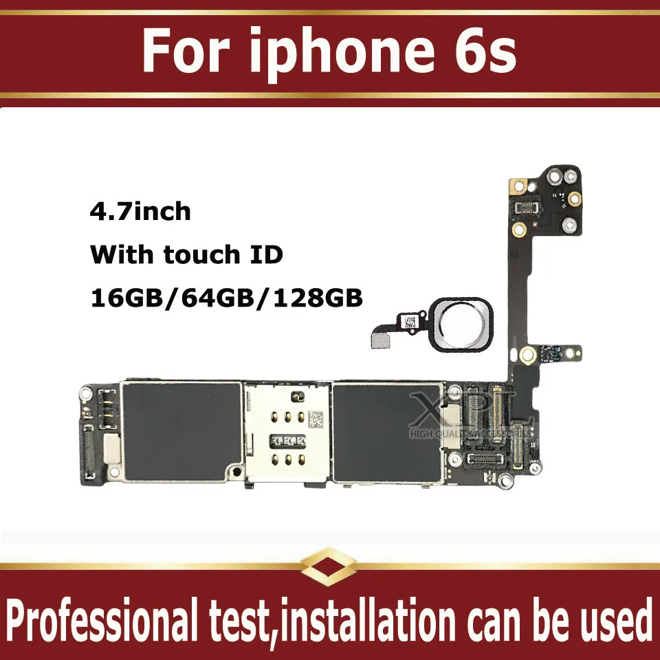 

Factory unlocked for iphone 6S 6 S Motherboard With Touch ID,Original unlocked for iphone 6S Mainboard 16G 64G 128G