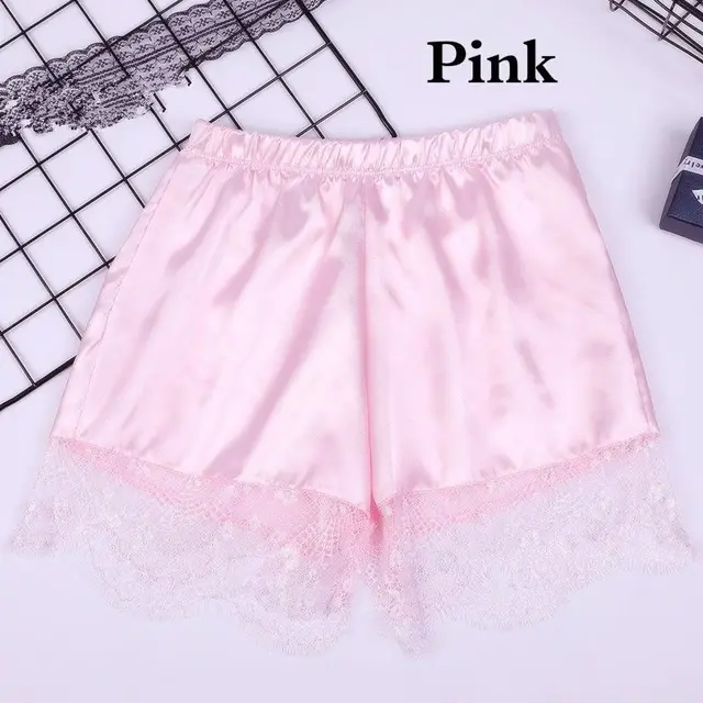 Lady Silky Lace Pants Underpant Pettipant Slip Pant Drawstring Summer