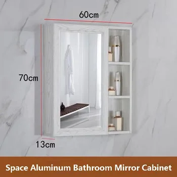 

Free shipping U-BEST High quality space aluminum cabinet bathroom cabinet home center mirror bathroom cabinet