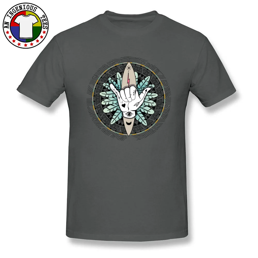 Tops & Tees Hang loose boho surfer art Thanksgiving Day 100% Cotton Crew Neck Men's Top T-shirts Printing Tee-Shirt Special Hang loose boho surfer art carbon
